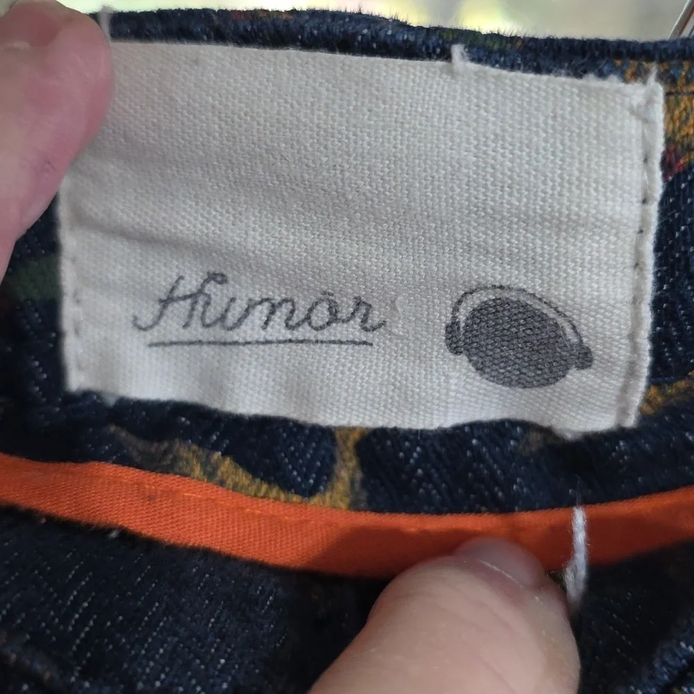 Humor Mens Duck Print Denim Shorts Sweden Cargo Pockets Hunting Sz L EUC